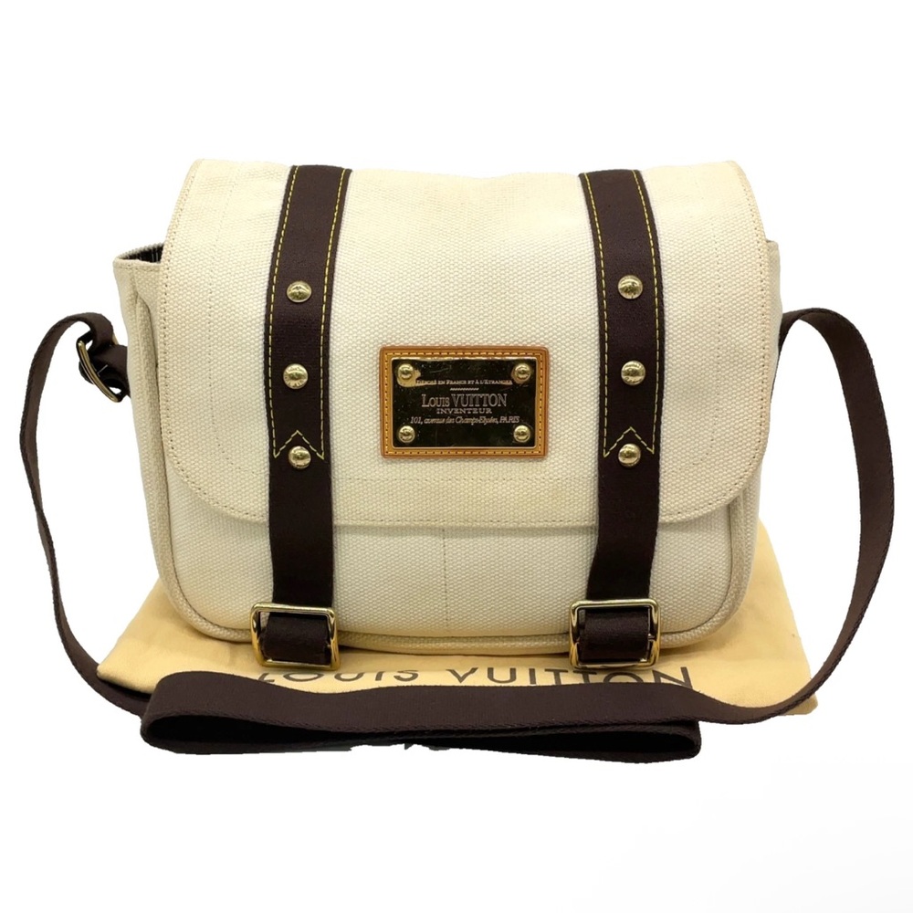Louis Vuitton Antigua Besace PM Brown and Cream Canvas tote - Picture 1 of 14